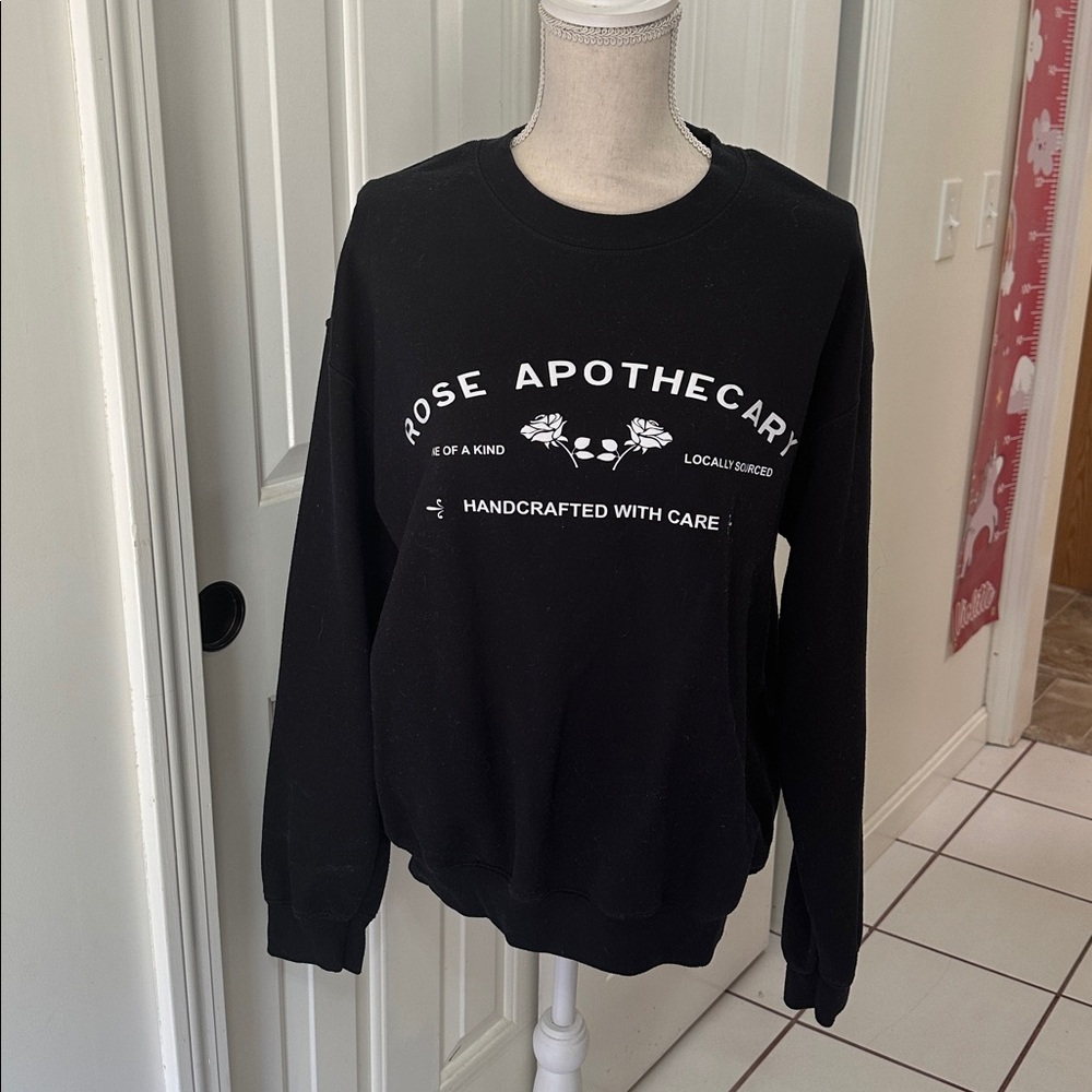 Schitts Creek Rose Apothecary Black Sweatshirt